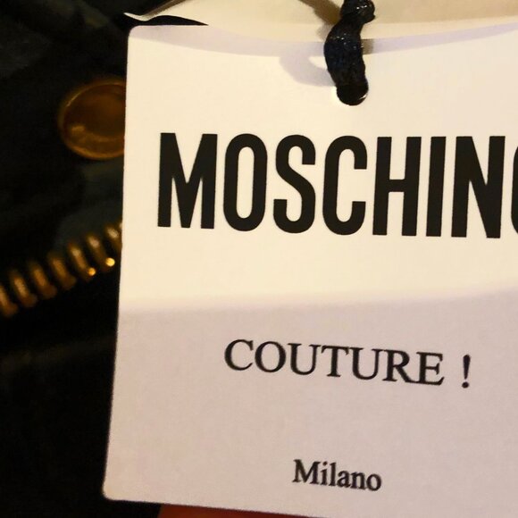 Moschino Milano Couture Black Biker Jacket Handbag - Picture 5 of 6
